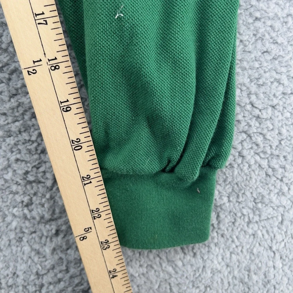 VTG Polo By Ralph Lauren Polo Shirt Mens Medium Green Long Sleeve Cotton 90s Y2K